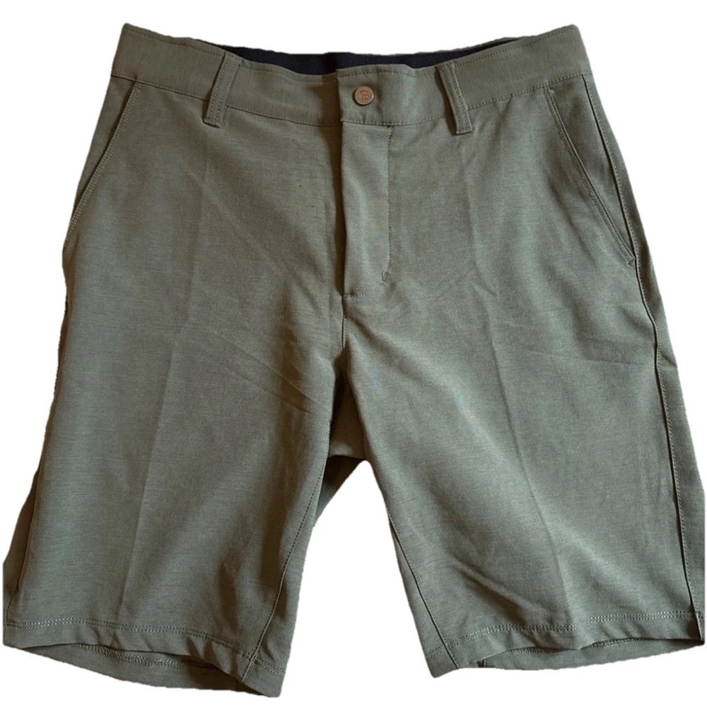 BYLT Basics Kinetic Men’s Green Shorts Stretch Athletic Golf 9” Inseam